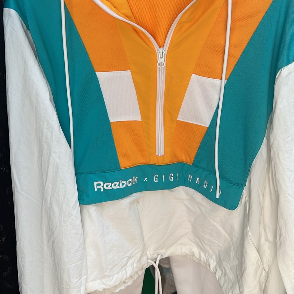 Reebok Teal and Orange Track Jacket